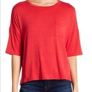 Project Social T elbow length pocket tee